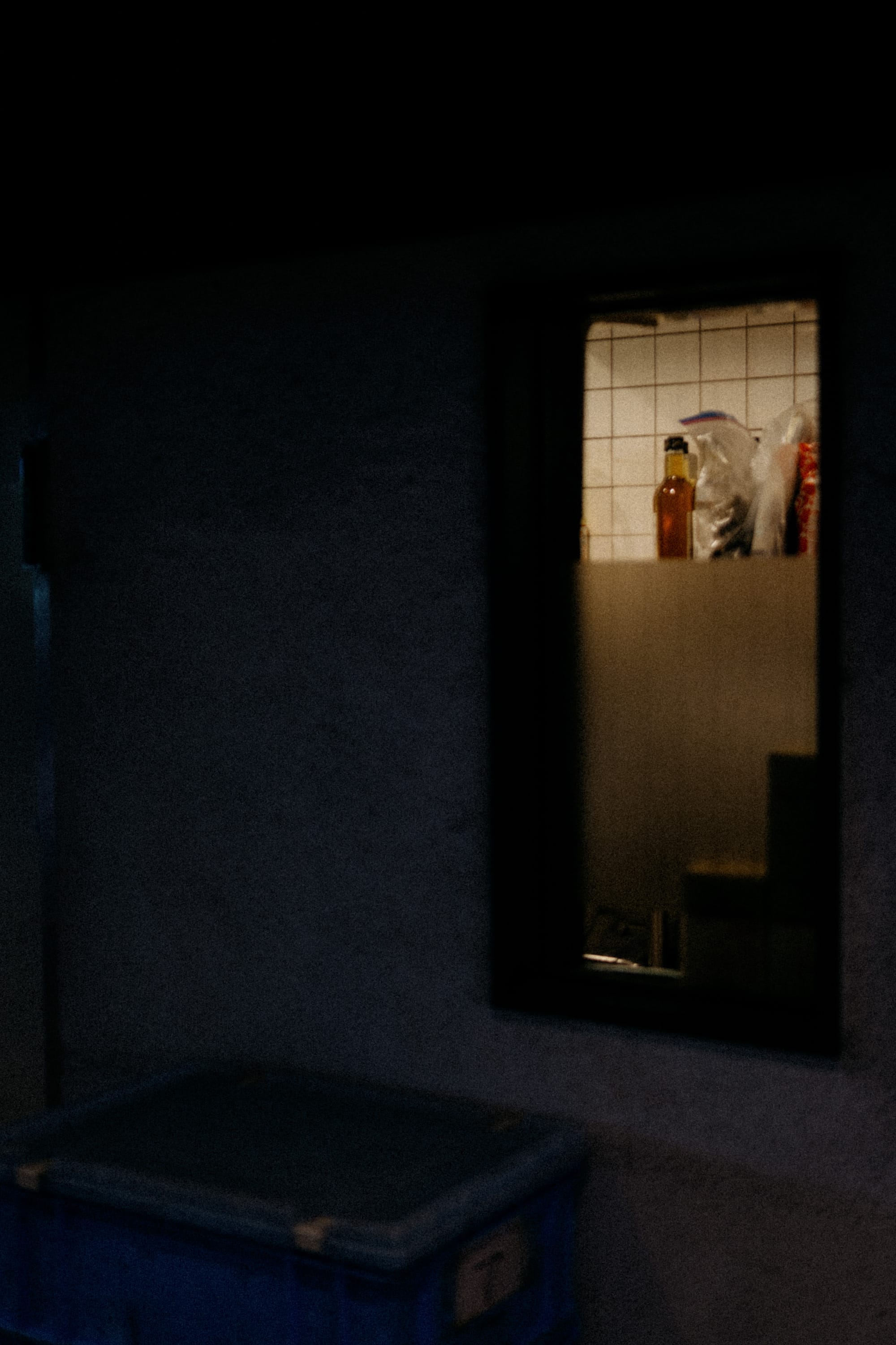 Behind the restaurant